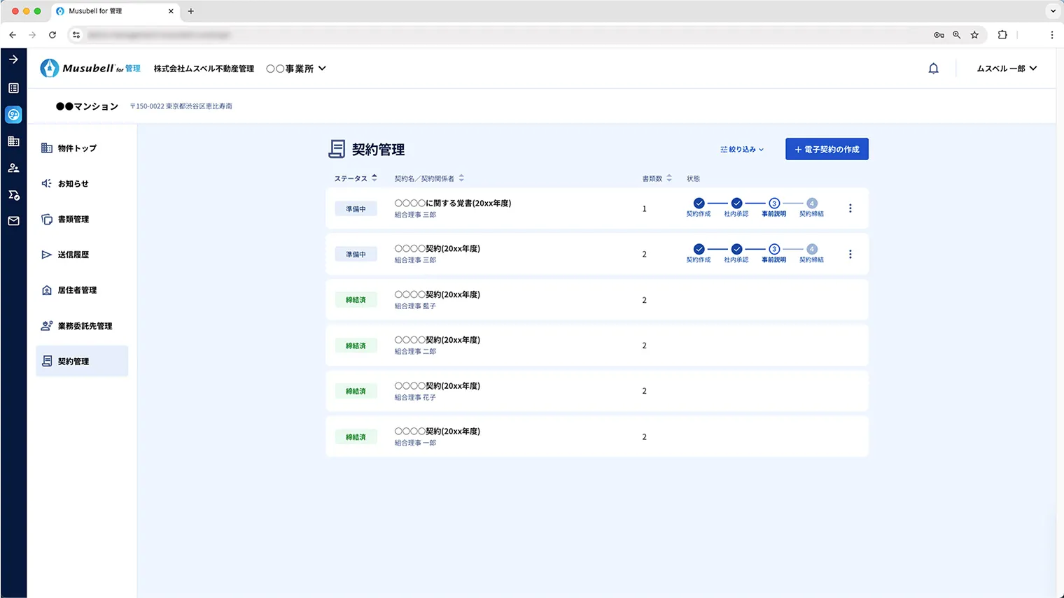管理組合、協力会社との電子契約 イメージ