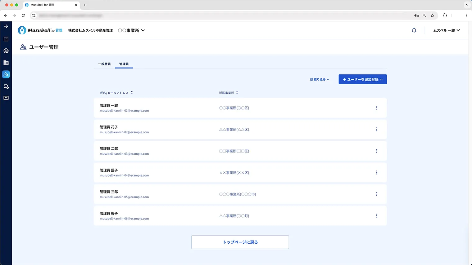 管理員登録 イメージ